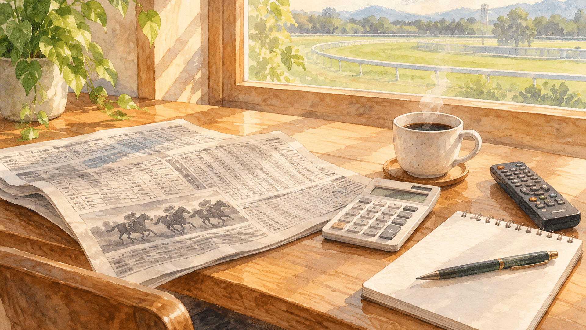 競馬観戦の料金や予定を検討するイメージ